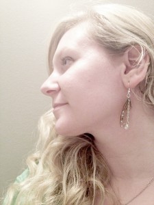 The Forest Fairy modeling Rather Pretty Faerie Wing Earrings