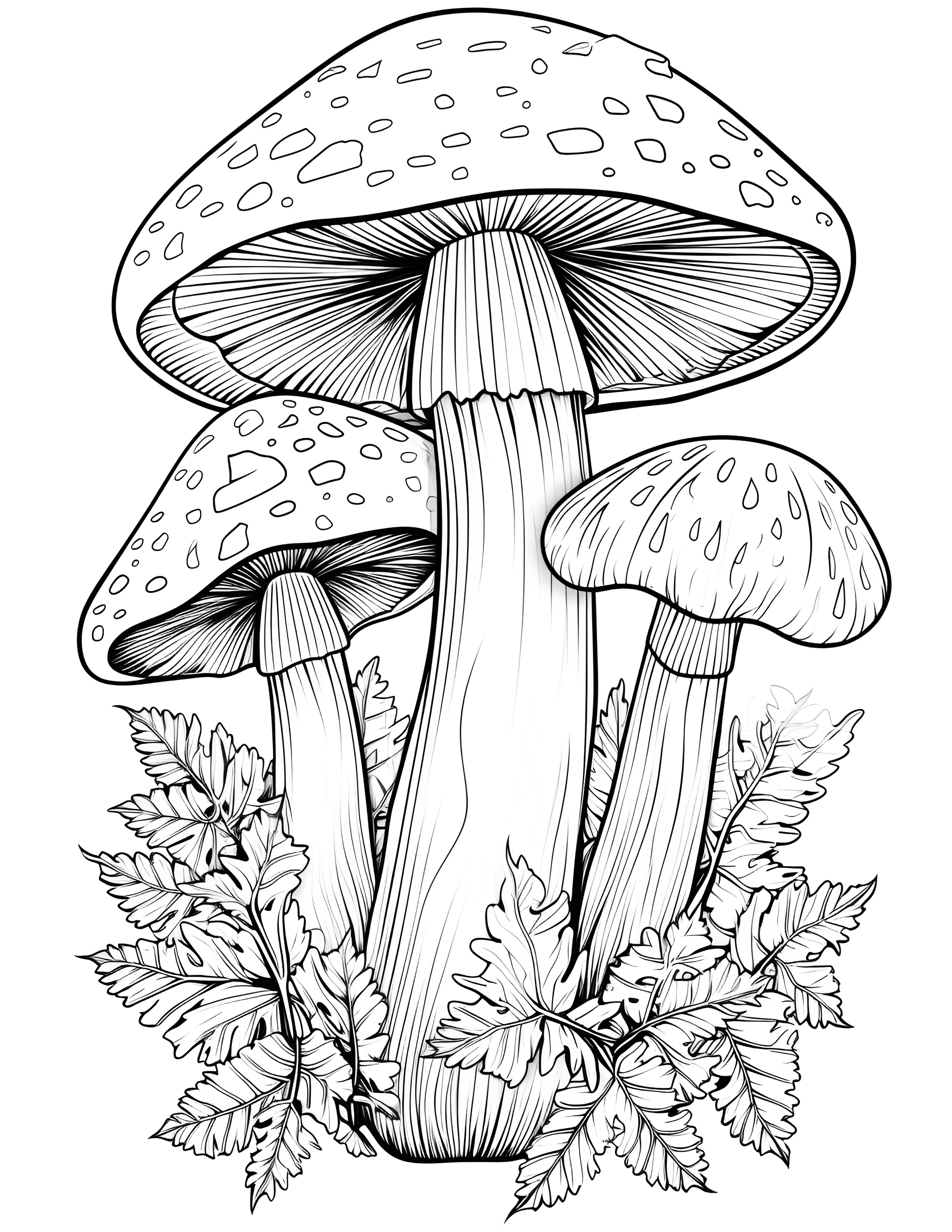 Free coloring page toadstool