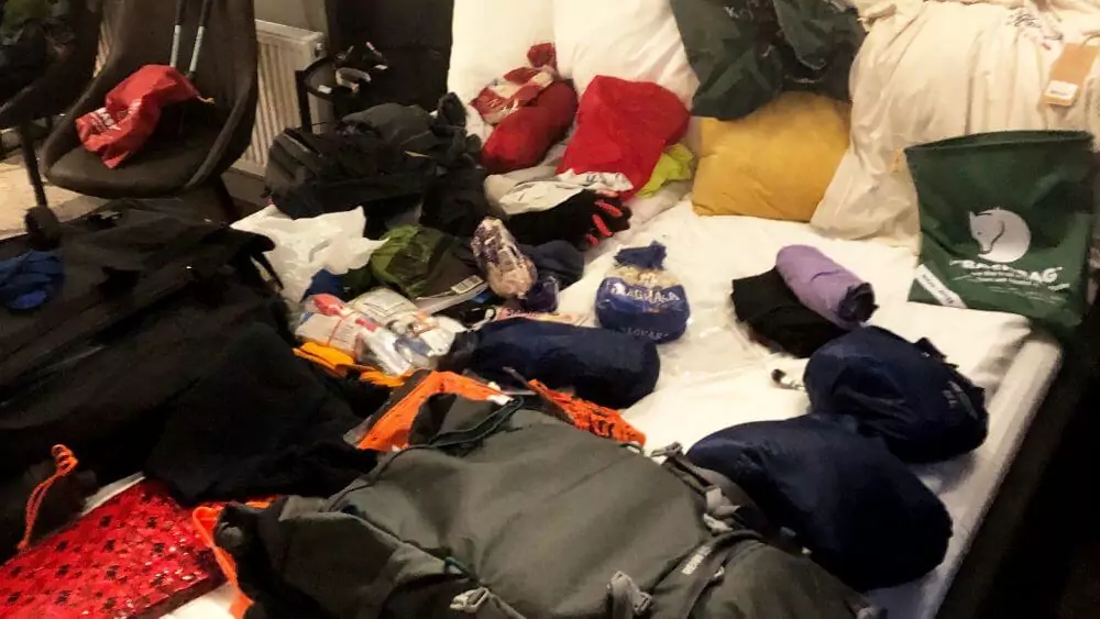 Packing our gear for the Fjallraven Classic