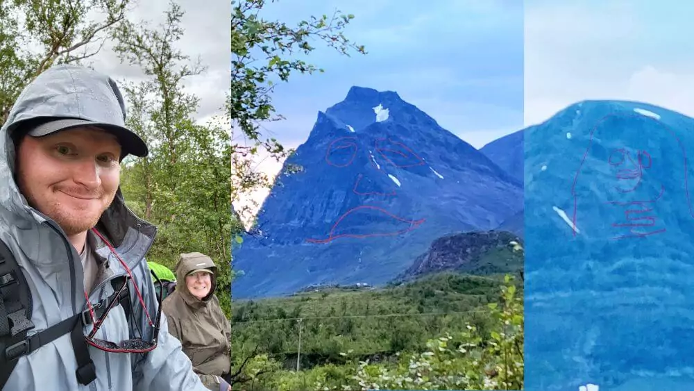 Sketches of faces we saw in the mountains