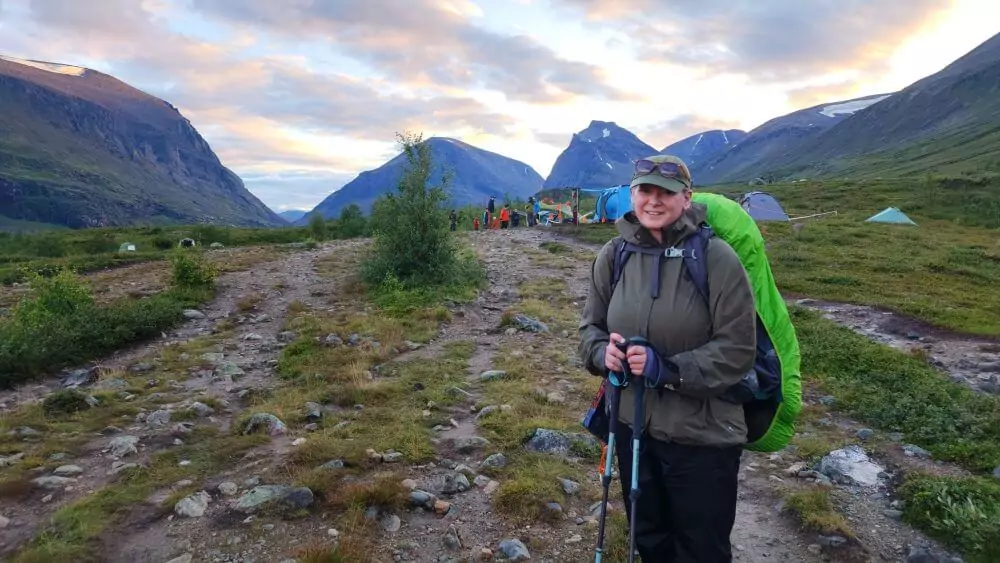 Sarah at Kebnekaise checkpoint